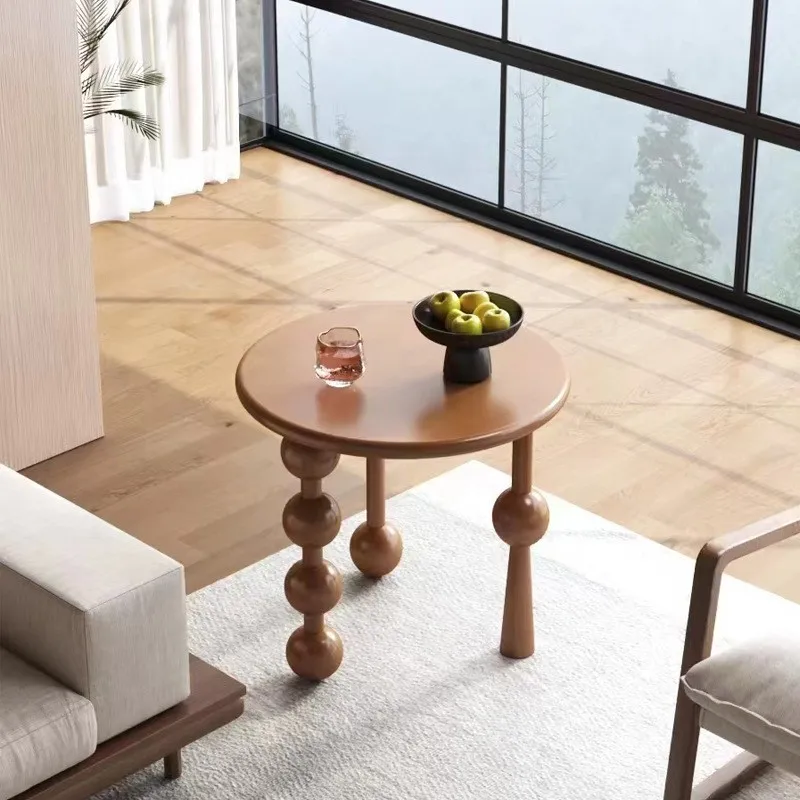 Creative Design Coffee Table Living Room Household Sofa Side Table Scandinavian Solid Rubber Wood Table Small Side Table