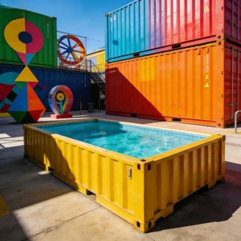 Outdoor Family Fiberglass Container Swimming Pool Custom Size 20ft 40ft Available