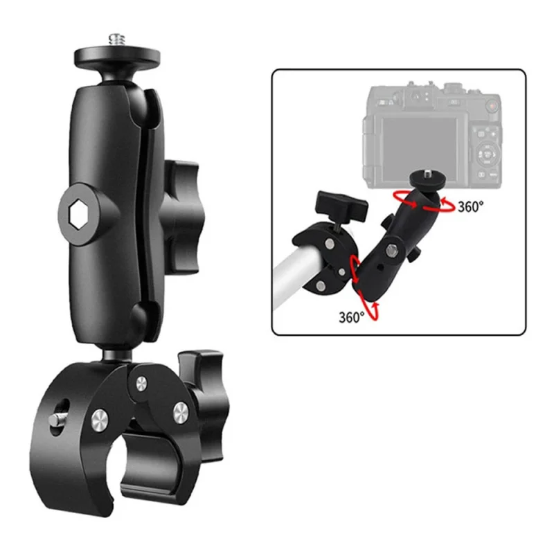 Fhx-15bx Accessories Mount Bundle for Insta360 X2 X3 Large Diameter 360°Double Head Rotating Bracket Clip For GoPro 11 Camera