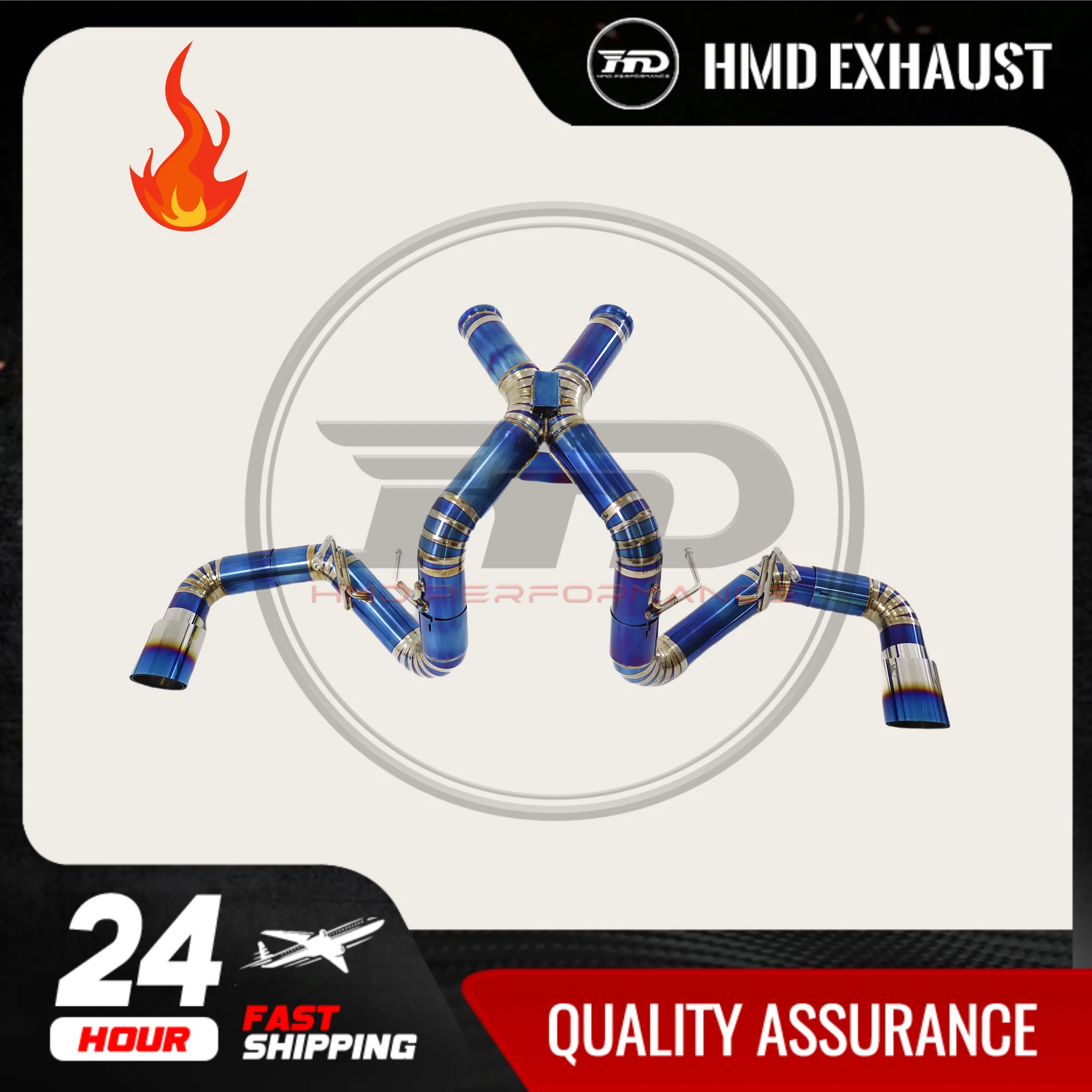 

HMD Titanium Alloy Exhaust For McLaren 540C 570S 570GT Auto Modification Parts without Valve Performance