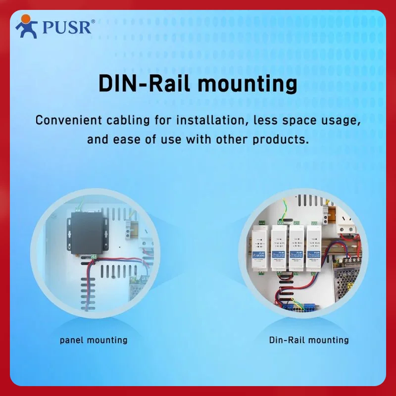 قمة الموضة PUSR Din Rail RS485 مودم خلوي Gprs صناعي مع بطاقة Sim USR-DR504-G