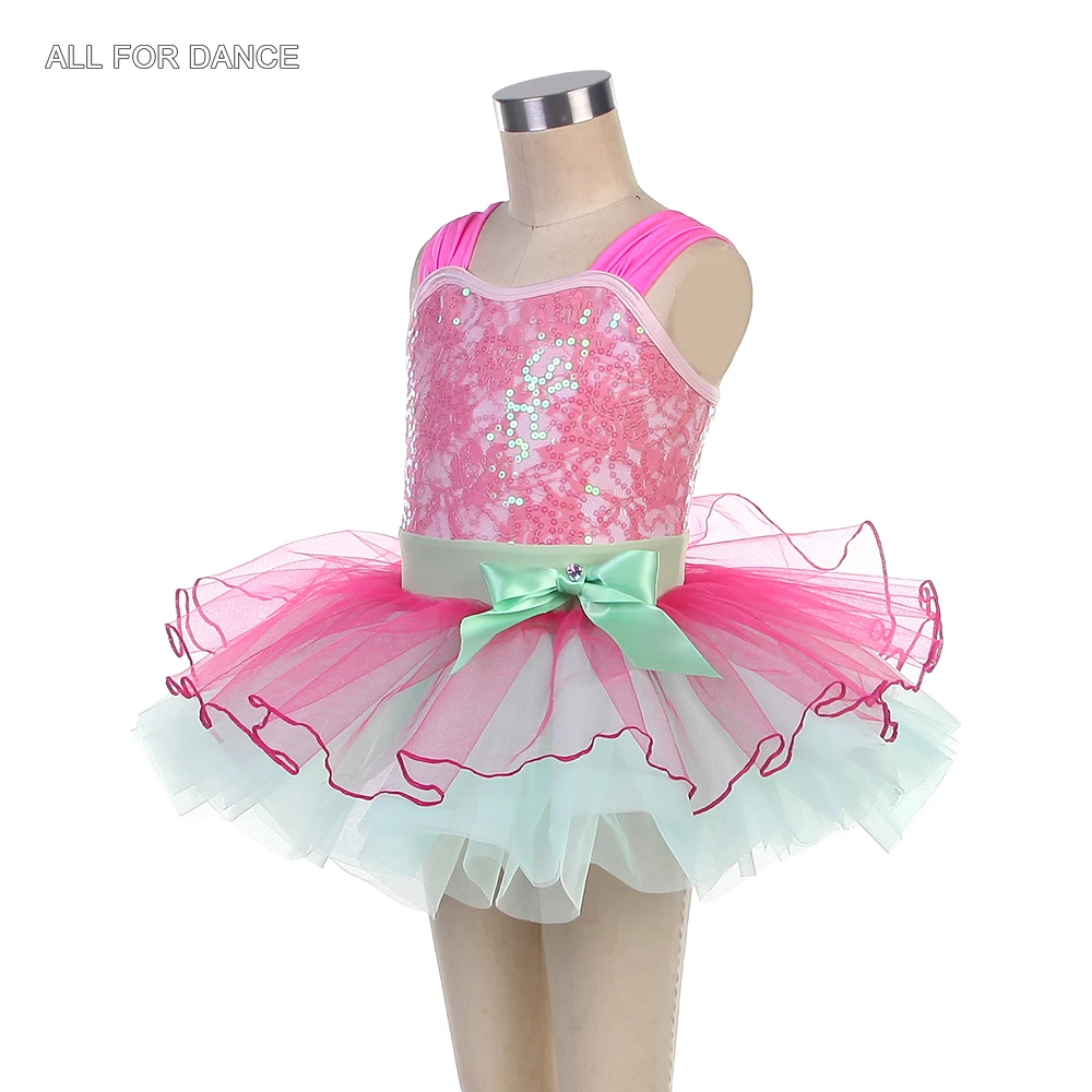 24020 crianças trajes de balé meninas rosa quente lantejoulas elastano collant vestidos criança bailarina ballet tutu