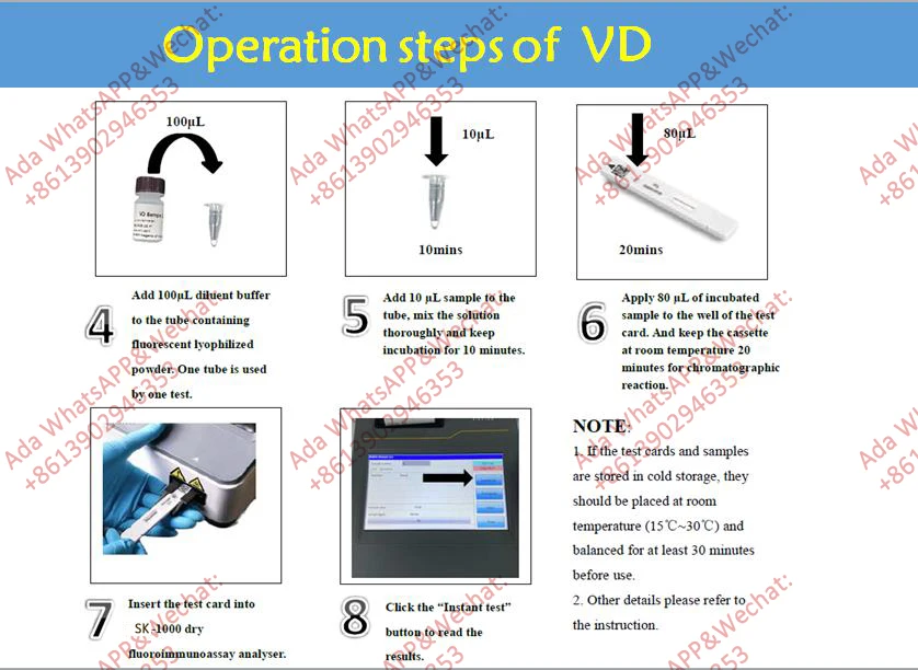 Bo-ne Metabolism POCT Whole Blood Vitamin D Rapid Test Kits Item 25-OH-VD