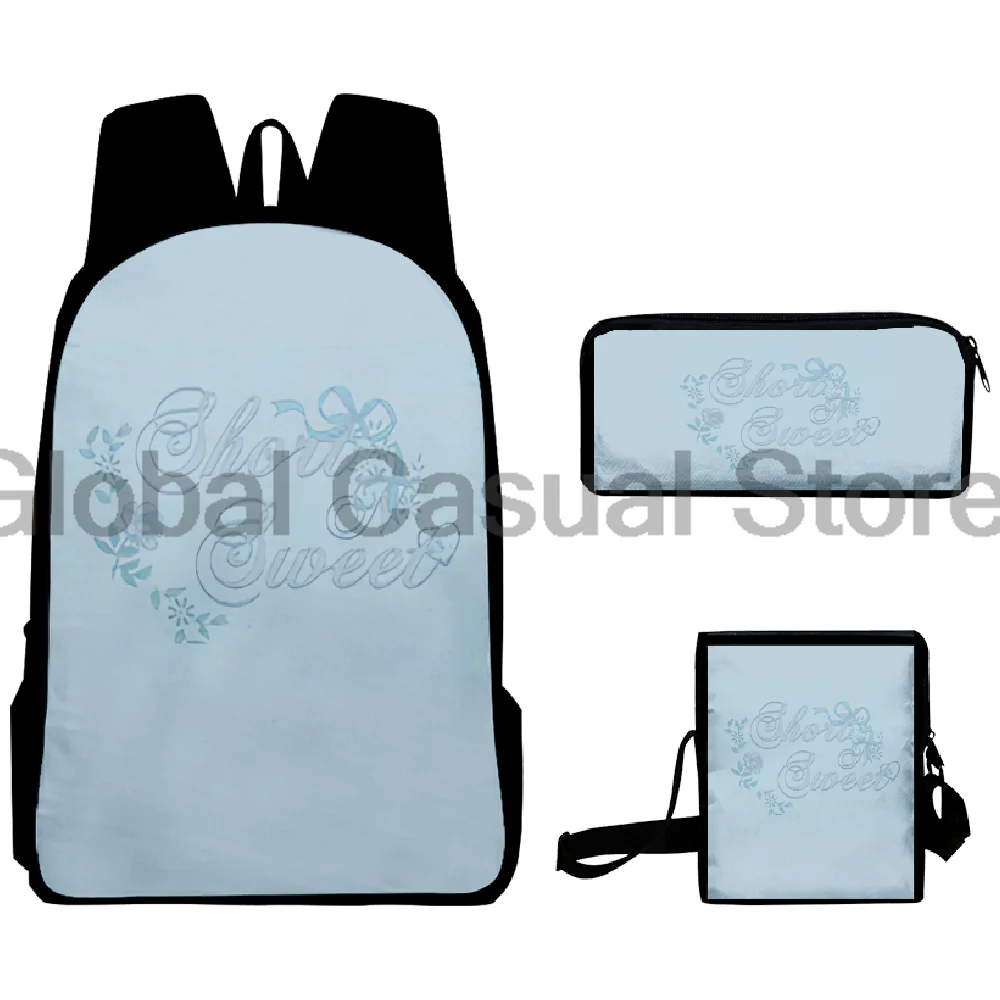 Sabrina Carpenter Merch-mochila corta n'sweet para hombre y mujer, conjunto de 3 piezas, bolso de hombro, informal, a la moda