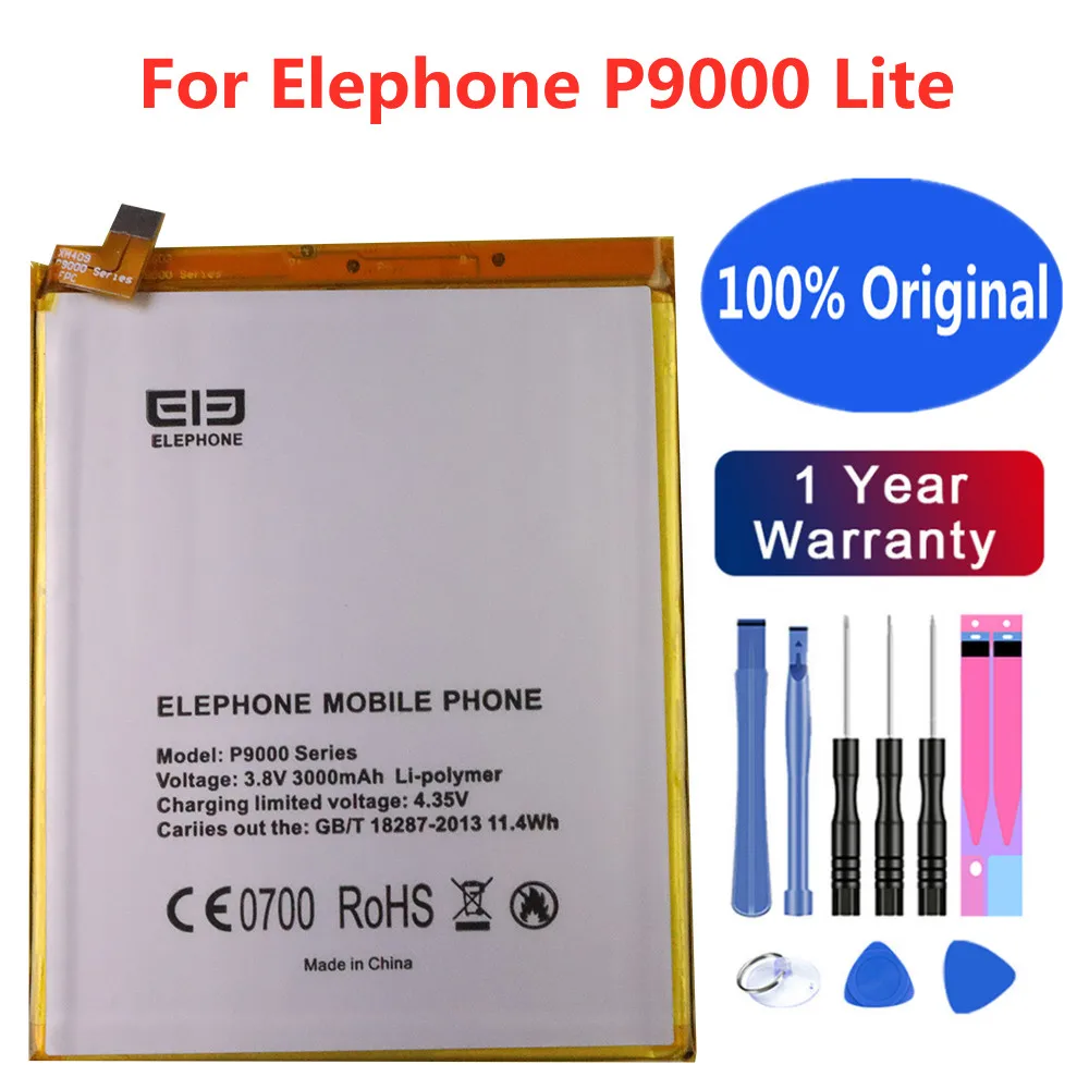 

High Quality 3000mAh Elephone Original Battery For Elephone P9000 Lite Mobile Smart Phone Replacement Battery Bateria + Tools