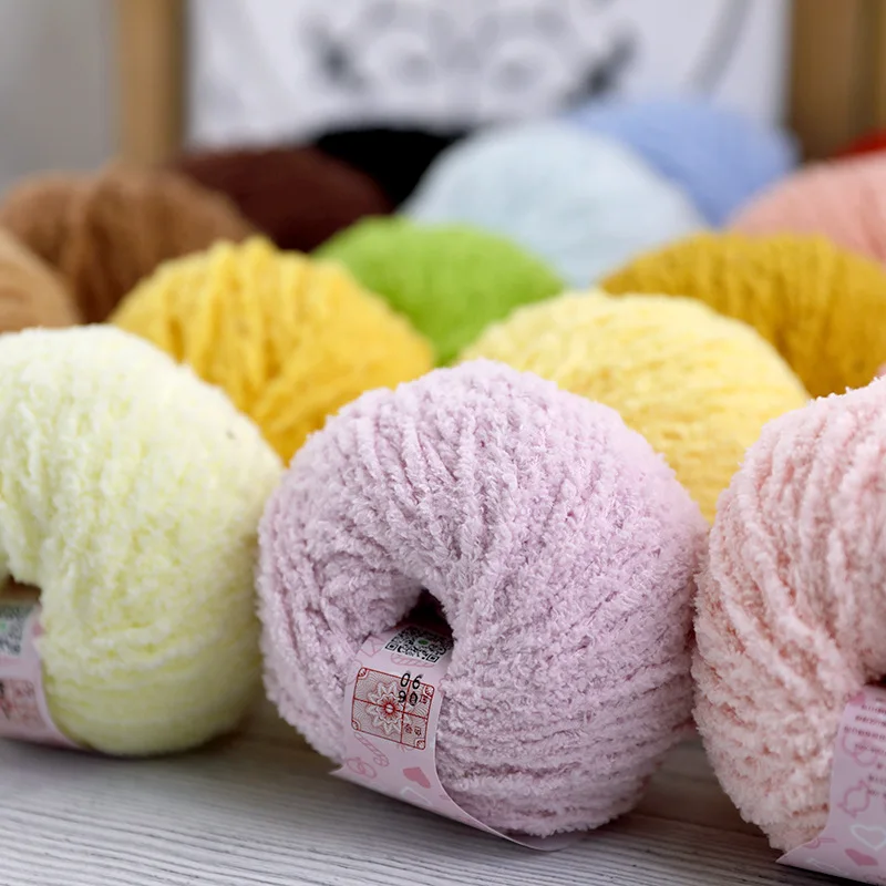 QZLKNIT 50g*10pcs Velvet yarn 100% Polyester Blended yarn Anti-pilling DIY Hand crocheted doll, blanket yarn etc