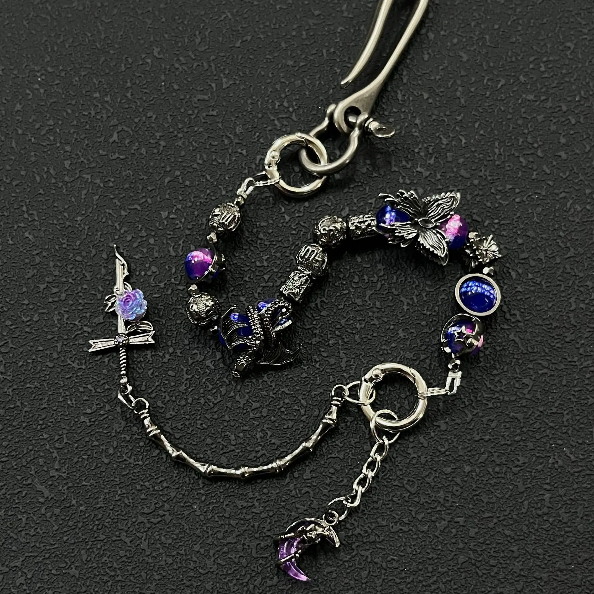 Black plated short chain rose  - огляд і ціна Vintage Fashion Ornaments