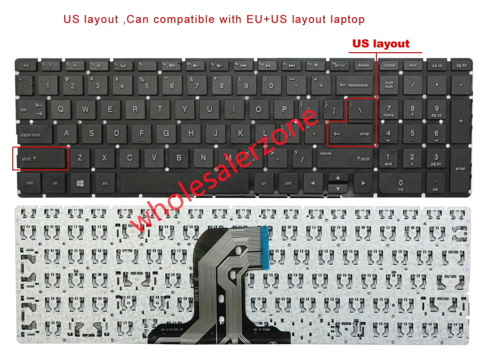 New US Keyboard for HP 15-AC,15-ACxxx,15-BA,15-AY,15-AF,15-AJ,250 G4,255 G4,256 G4,250 G5,255 G5,256 G5,270 G5 Series laptop