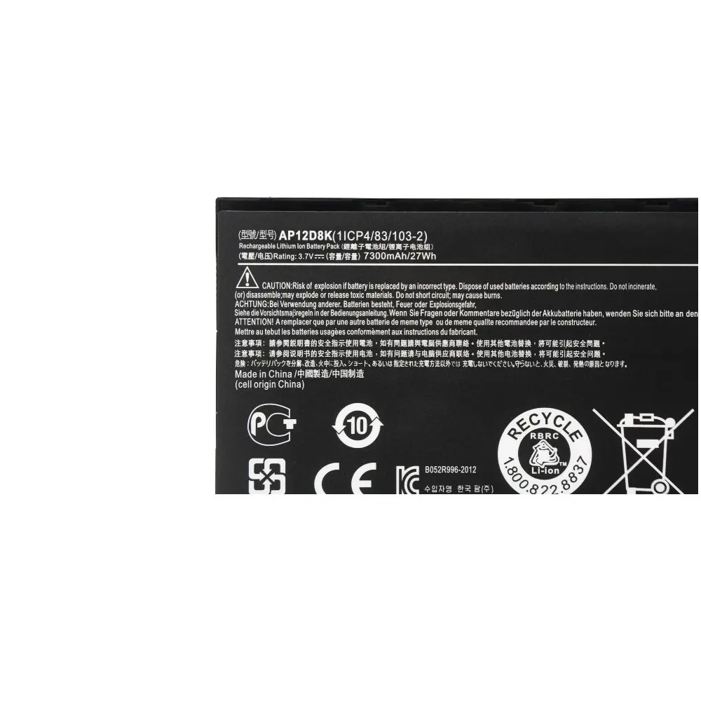 

Высокое качество AP12D8K аккумулятор для ноутбука Acer Iconia Tab A3-A10 A3-A11 W510 W510P 3,7 В 27 Втч
