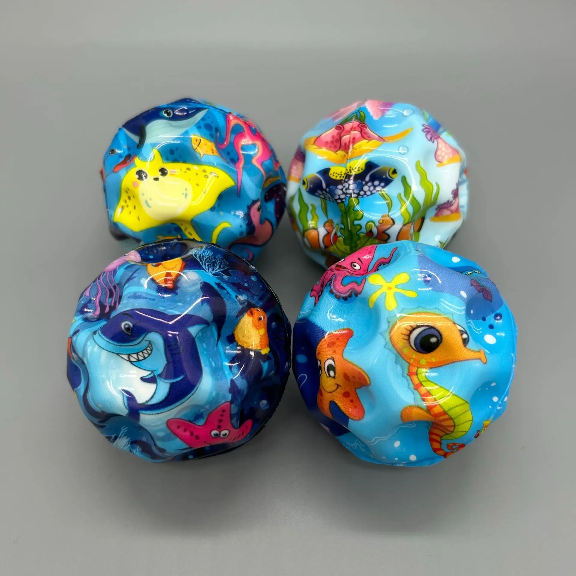 Bola elástica de juguete para niños, Bola de agujero de alto rebote, espuma de PU sólida, piedra lunar, juguete para exteriores