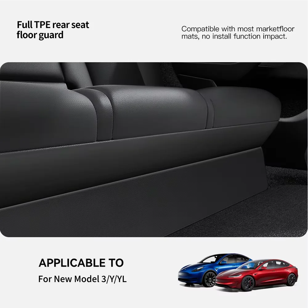 YZ For Tesla Model 3/Y/YL Highland Juniper 2026 Rear Seat Lower Protective Mat anti-kick pad anti-dirty car accessories