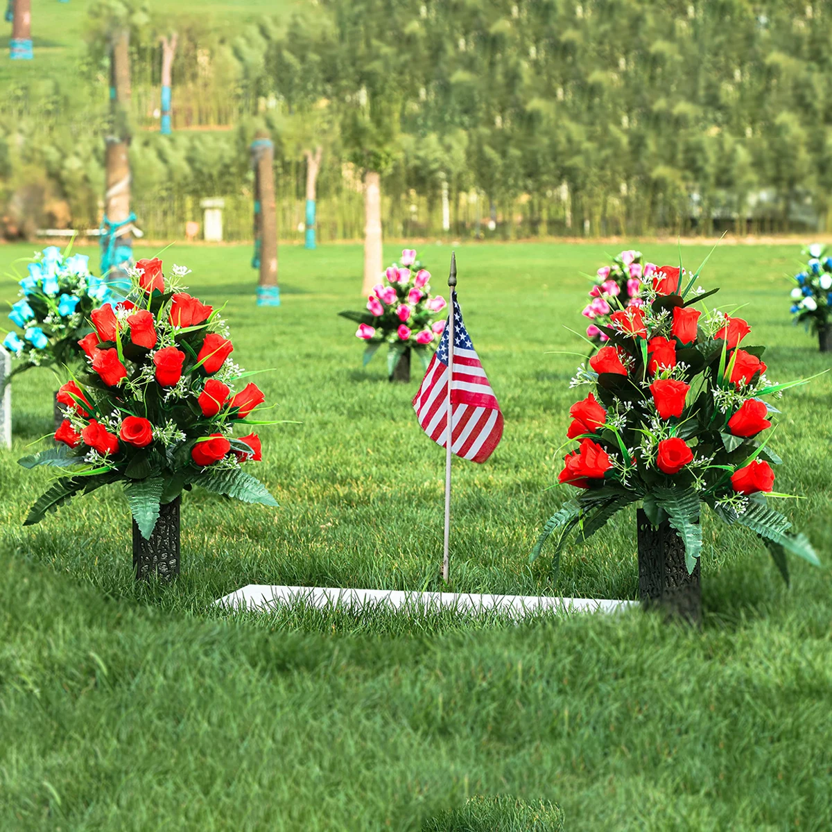 ดอกไม้ประดิษฐ์สำหรับสุสาน ตกแต - Vase Decor บทวิจารณ์และราคา