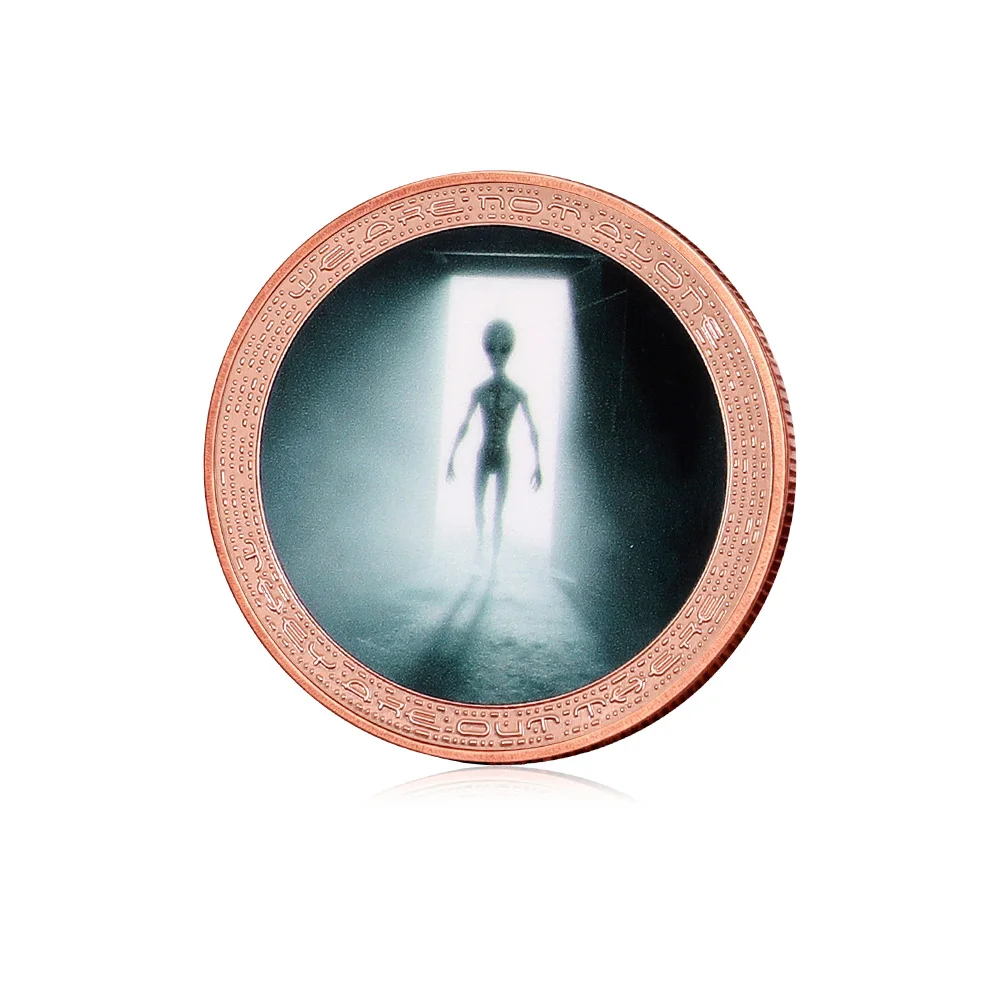 Cameroon 2025 Mysterious Alien UFO Copper Coin 1 Troy Ounce Space Sci-Fi Commemorative Art Coin for Collectors Gifts