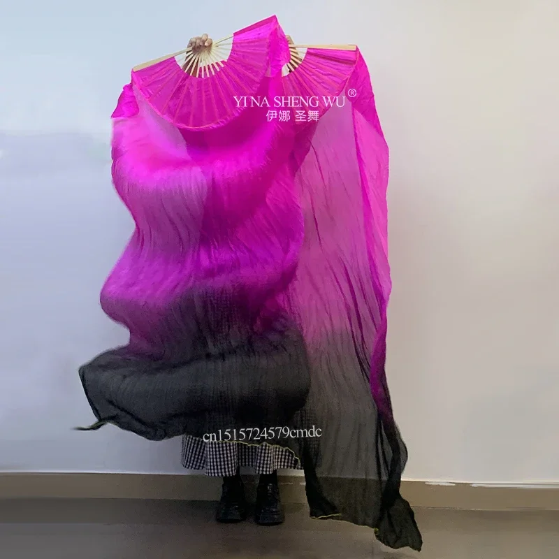 

Вентиляторы из настоящего шелка для танца живота, высококачественный китайский шелковый танцевальный веер, реквизит для танцевального выступления, вентиляторы, ручная окраска, цвет по индивидуальному заказу