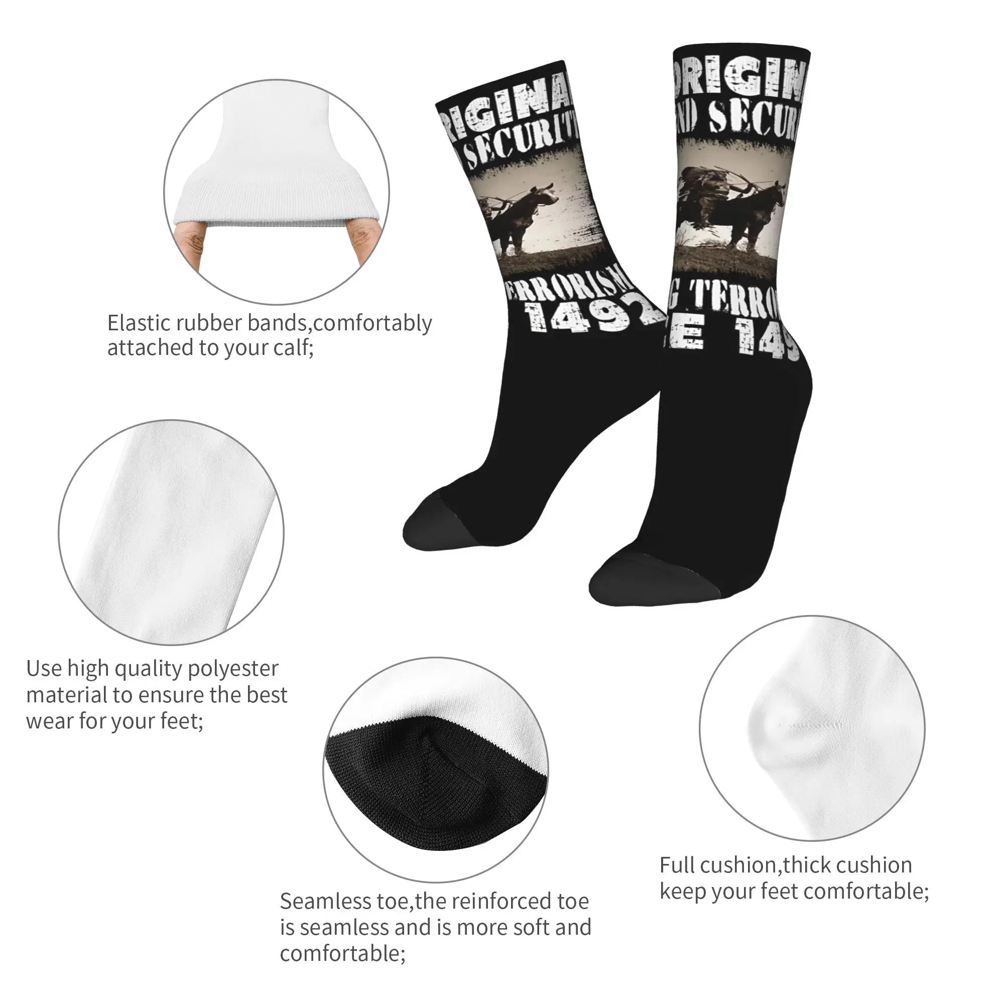 The Original Homeland Security Socks Men Women Polyester Fashion  Socks Spring Summer Autumn Winter Middle Tube Socks Gifts