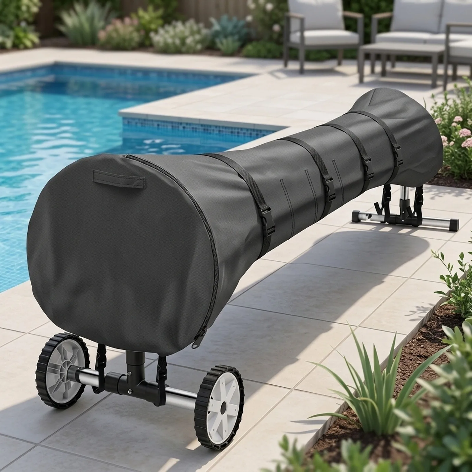 Functional Swimming Pool Solar Reel Cover Offering All Weather Resistance and User Friendly Features Including Easy Maintenance