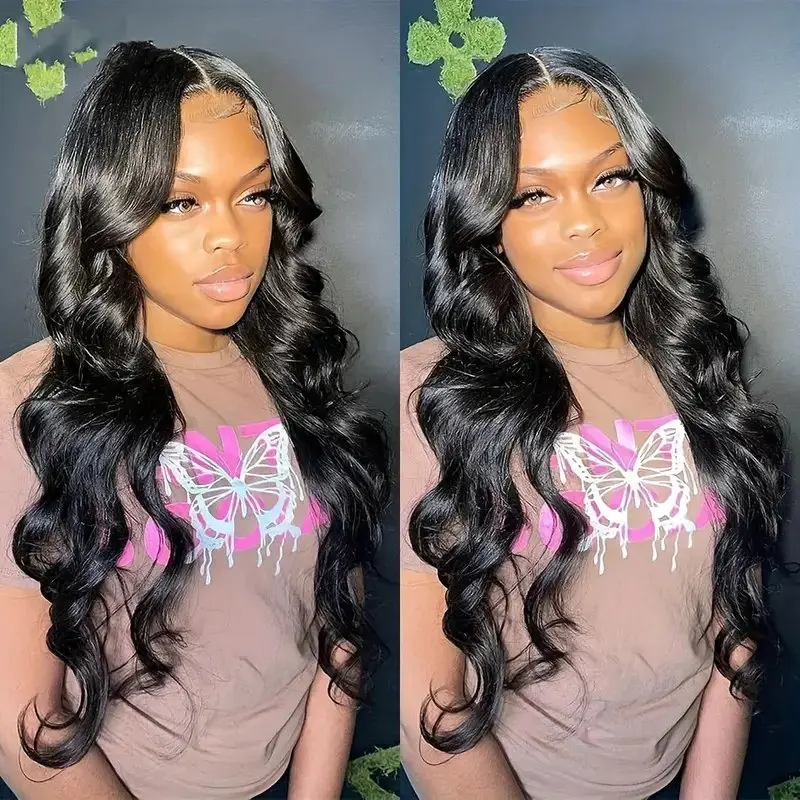 Rosabeauty 250 Density 13x6 HD Lace Frontal Wig 13X4 Transparent Front Human Hair Body Wave Wigs Glueless For Women 30 32 Inch