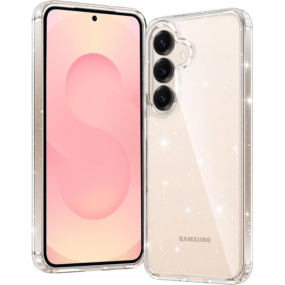 Klare Glitzerhülle für Samsung Galaxy S25 Ultra S24 Plus S23 FE S22 S21 S20 A55 5G A35 A25 A15 A16 A06 Handyhülle Zubehör