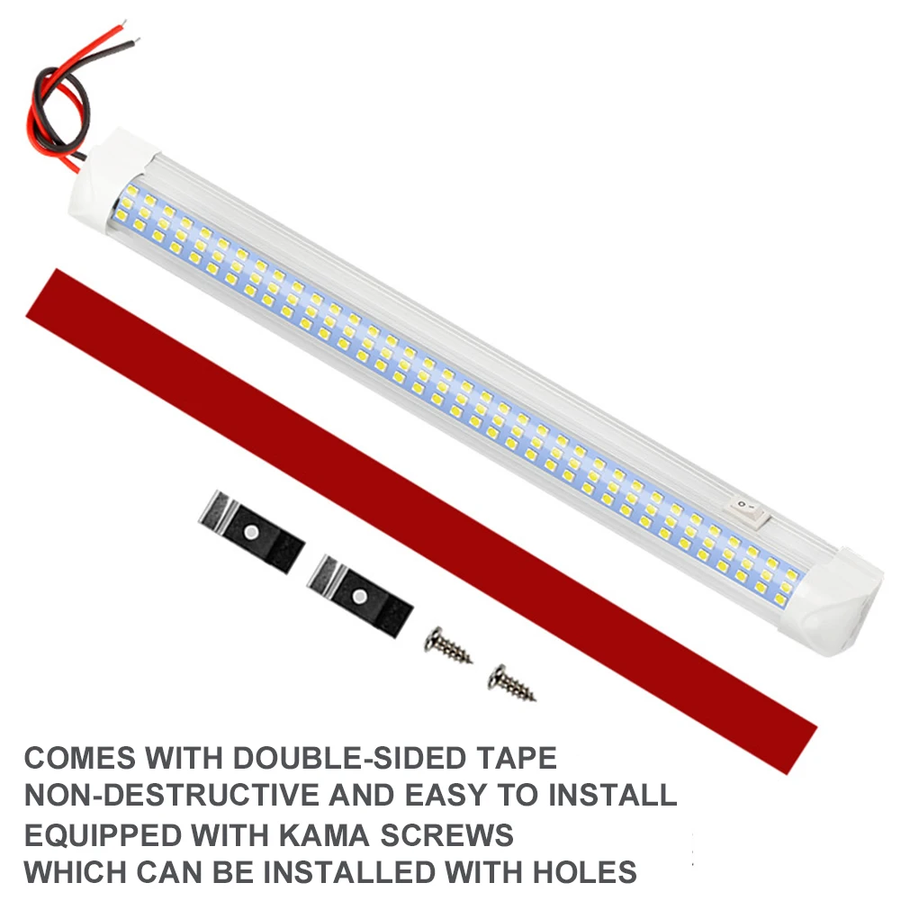 Listwa oświetleniowa LED samochodu 108LED Światło dachowe ciężarówki 12V Samoprzylepne światło kopułkowe Awaryjna lampa naprawcza samochodu do