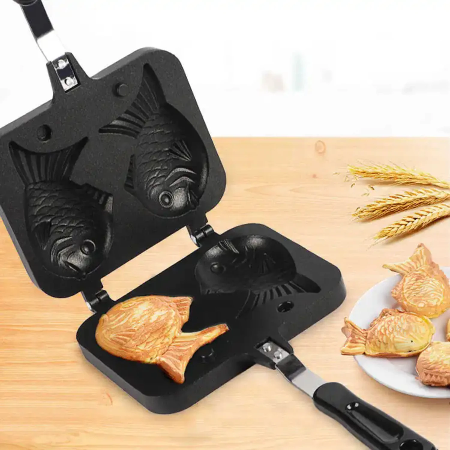 Perfect Homemade Electric Double-sided Fish-shaped Waffle Maker and Baking Mold for Waffles - Mouthwatering and Delicious Breakf