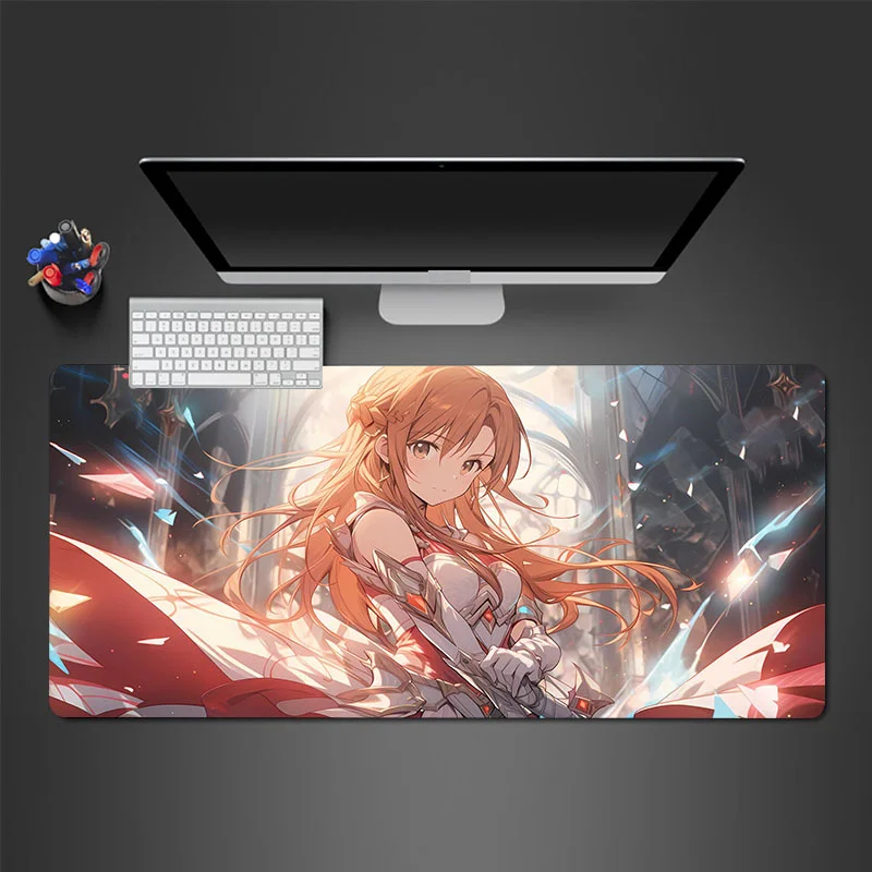 Large Anime Gaming Mousepad - Anti-Slip Natural Rubber Desk Mat for Keyboard and Mouse - HD Design for Office and Home Use