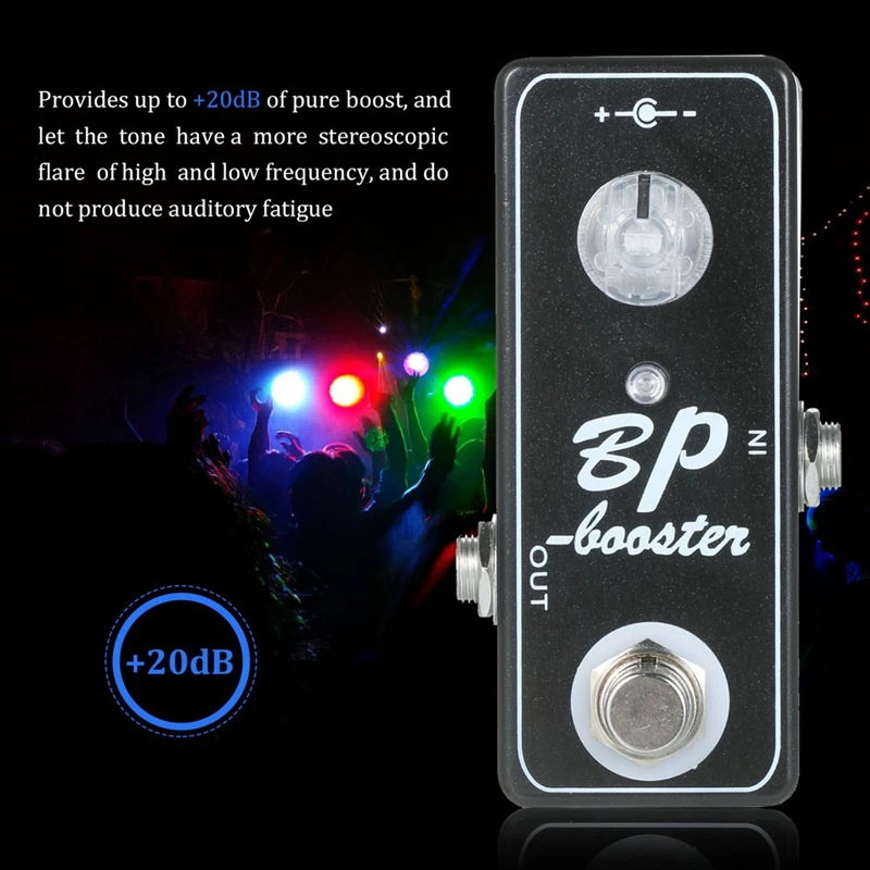 True bypass switch for Mosky Mini BP Booster Clean Boost guitar, bass, and acoustic products