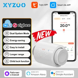 New TRV Zigbee Tuya Smart Thermostatic Radiator Valve Programmable Thermostat Heater Alexa Google Home Voice Control