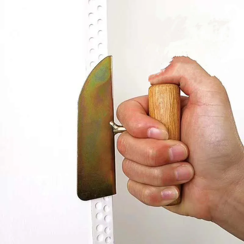 Couteau à mastic avec manche en bois, grattoir, pelle d\'angle pour cloisons sèches, extracteur de Yin Composer, boue de DiCote, outil de