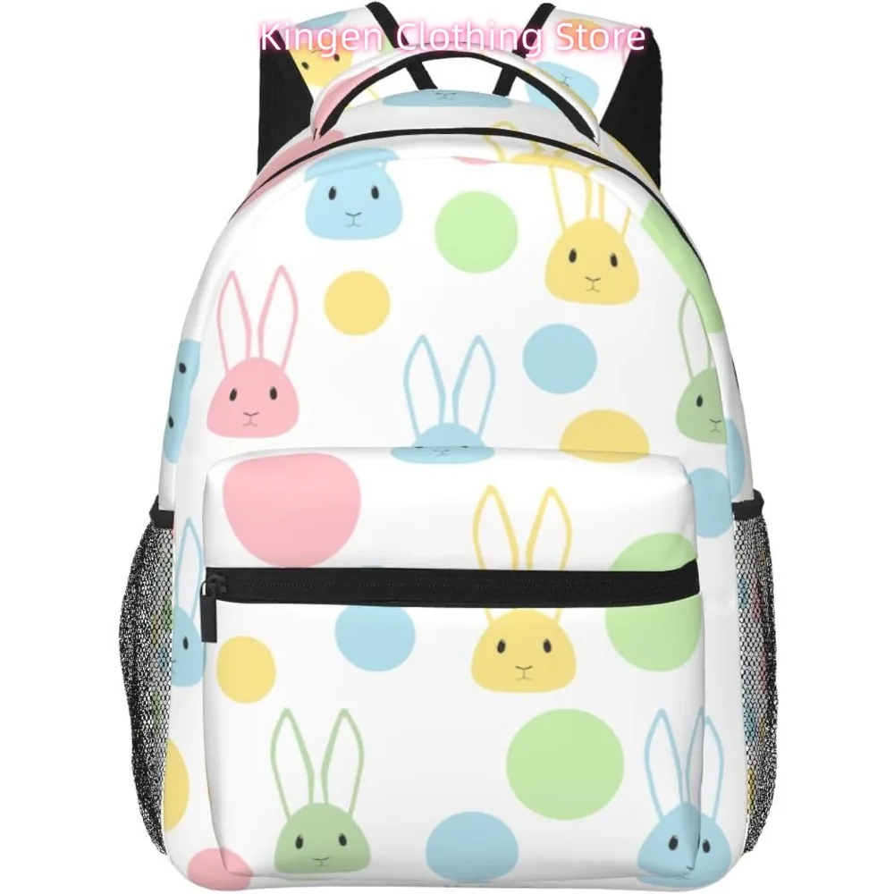 

Легкий рюкзак для ноутбука Colorful Bunny, легкий многоцелевой дорожный повседневный рюкзак унисекс, студенческие рюкзаки для мужчин и женщин