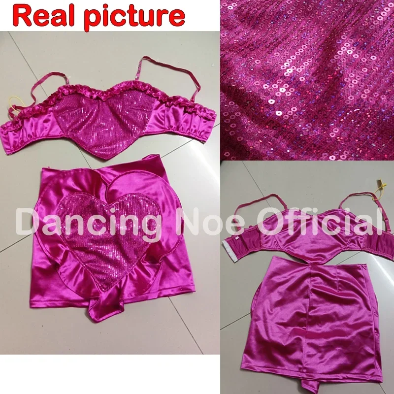 Frauen Jazz Performance Kostüme sexy Flash Diamant Hosenträger Wickel Hüftrock Anzug Kpop Gogo Tänzer Outfits Bühnen kleidung dn14924