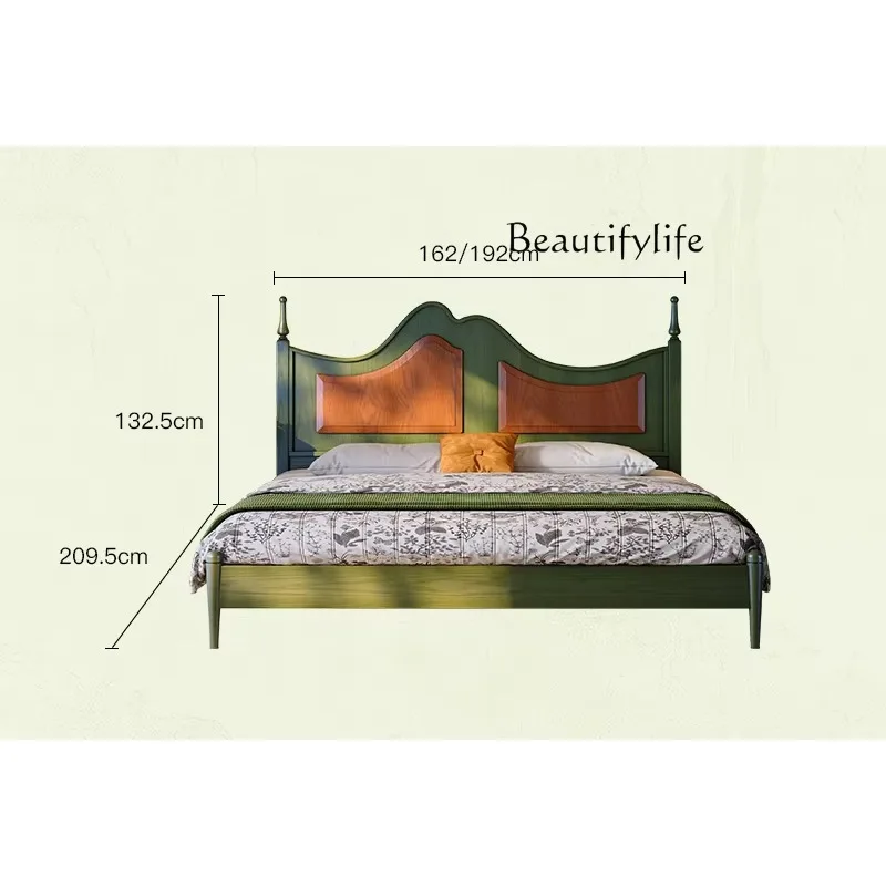 

X35 French Antique Wedding Bed Master Bedroom High-end Atmosphere American Household Solid Wood Bed