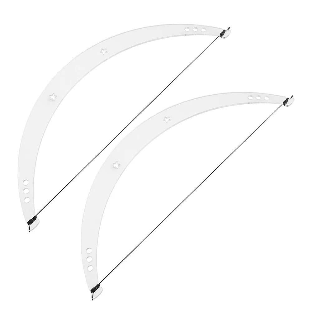 2Sets Eyebrow Mapping Tool Acrylic Reusable Positioning Ruler Eyebrow Shaper Kit Accurate Symmetrical Brow Drawing Makeup Tattoo