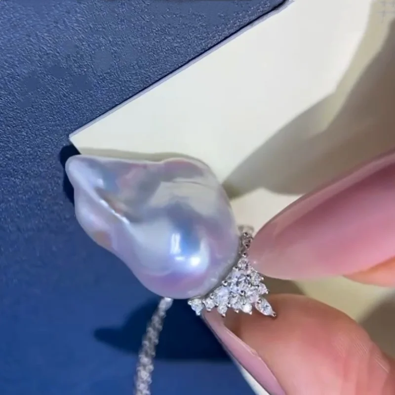 

Women Exquisite Natural Freshwater Cultured Baroque Pearls Necklace Baroque Pearl Beaded Pendent Necklaces for Jewelry Gifts