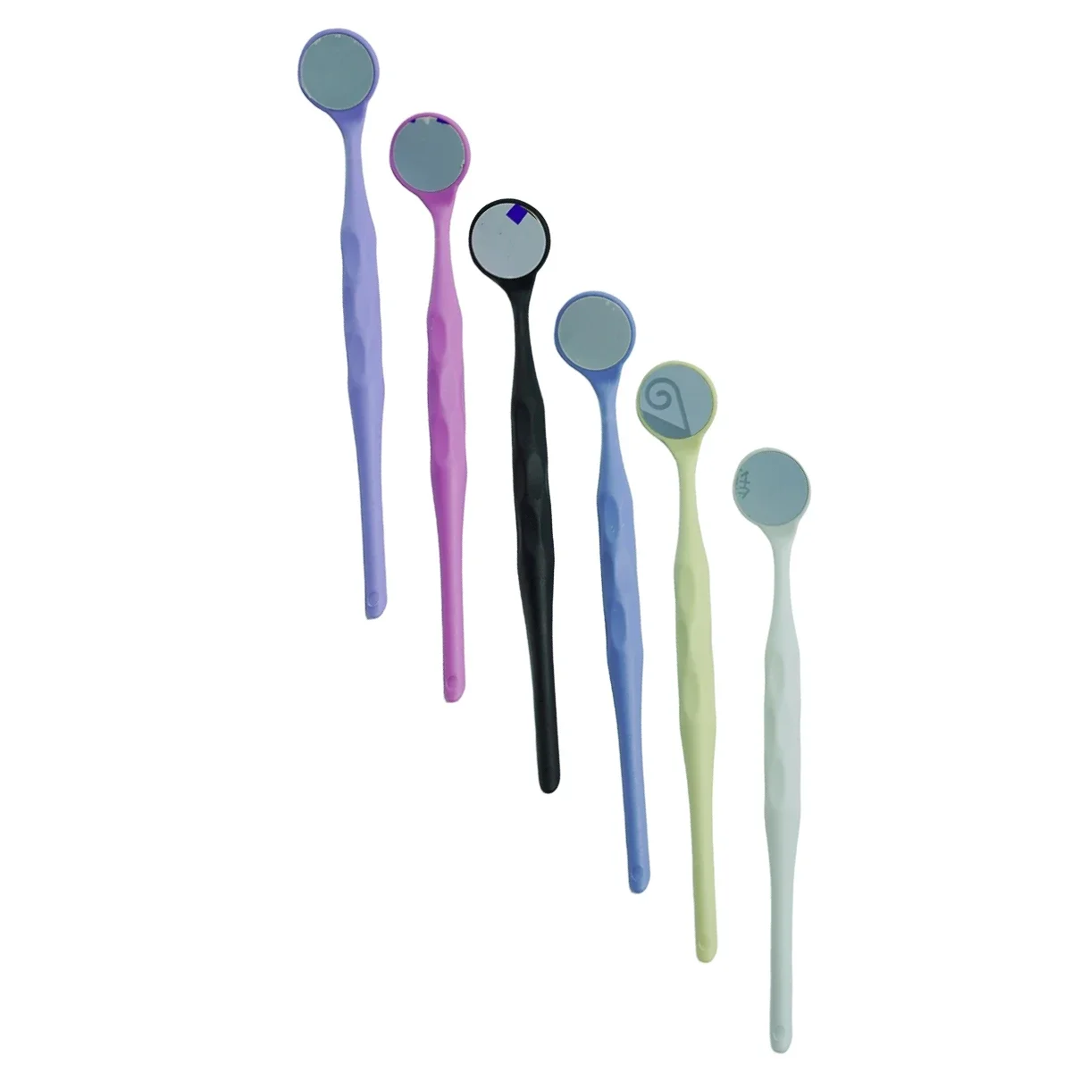 10Pcs/Box Dental Double-Sided Mouth Mirror Anti-Fog Non-Ghosting Multi-Color Oral Examination Mirror For Dentist Clinic