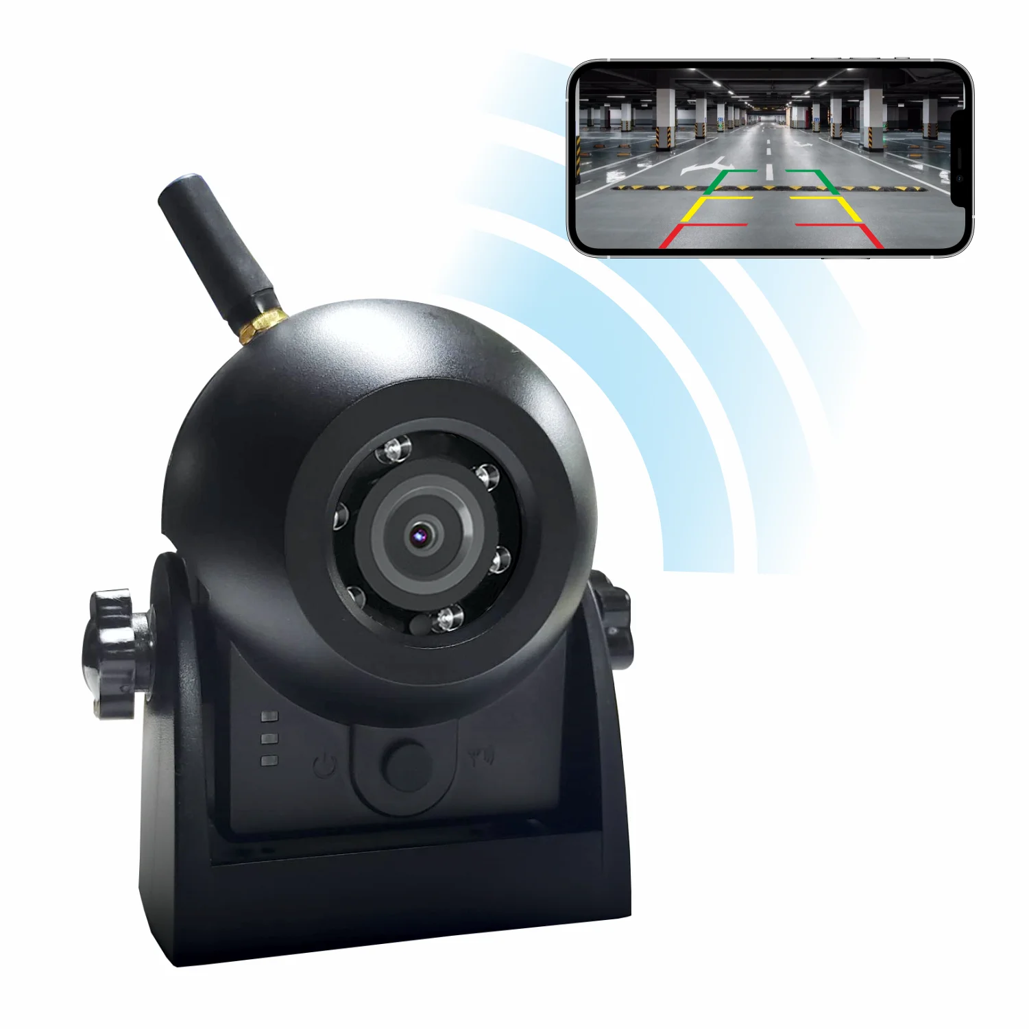 

720P WiFi Bakcup Camera-Wireless Magnetic Reversing Camera with Rechargeable Battery, for Hitching Gooseneck Horse/Fifth Wheels