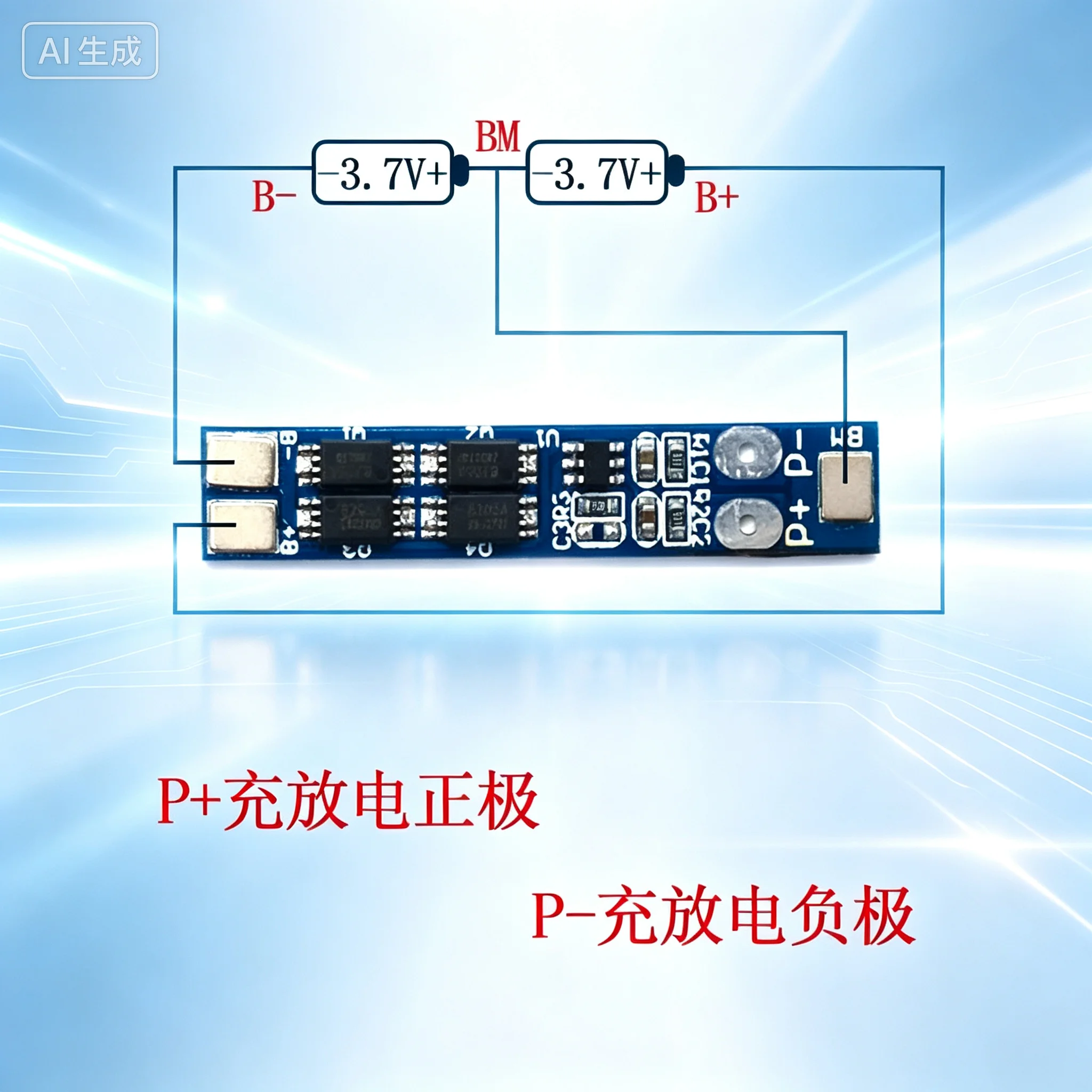 Board for 2S 7.4V 18650 Li-ion 8.4V Polymer Battery 8A 16A BMS Protection  10pcs