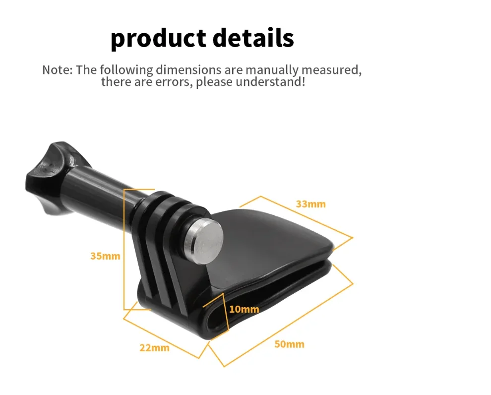 Quick Baseball Cap Clip Mount Fast Clamp Supports For Gopro Hero 13 Session insta360 ace/one rs/DJI ACTION 5 Pro 4 3 2