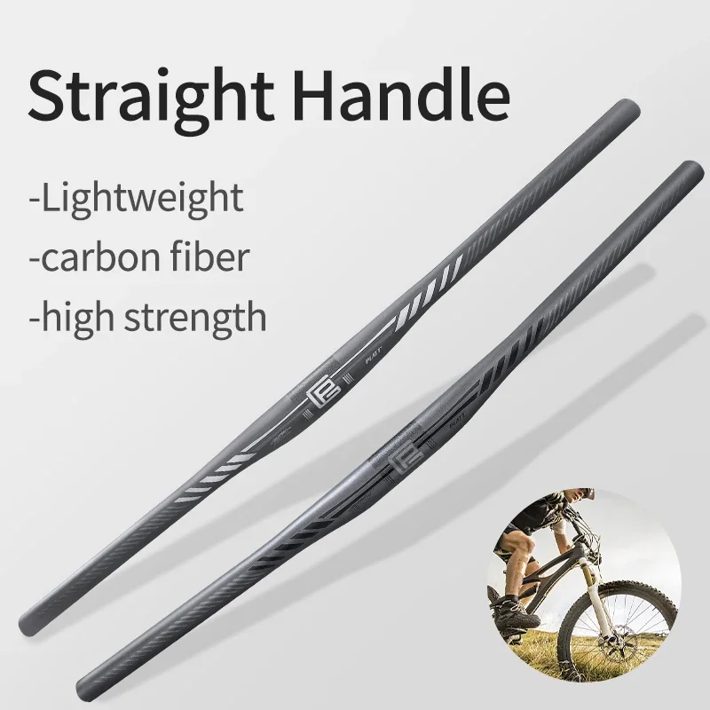 Carbon Mountainbike Lenker Matt Flache MTB Lenker Fahrrad Zubehör Teil 31,8mm * 680/720/760/780 9 Grad – Detail 1