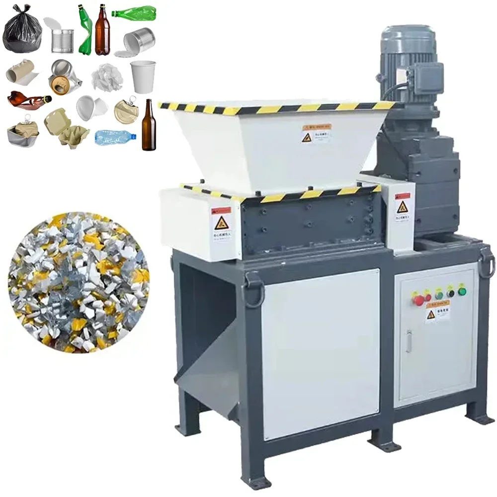 Lndustrial Electric Shredder 380V Plastic Scrap Metal Impact Shredded Machine Large Foam Wood Carton Crusher Metalworking Tools