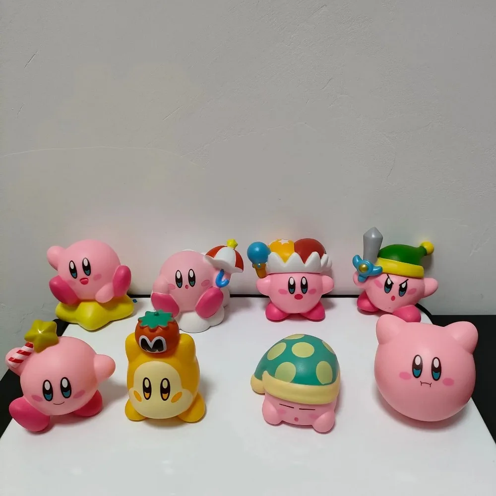 Anime Games Kirby Figure Pink Kirby Waddle Dee Doo Cute Cartoon Collect Mini Toys Dolls Action Toy Figure Birthday Gifts