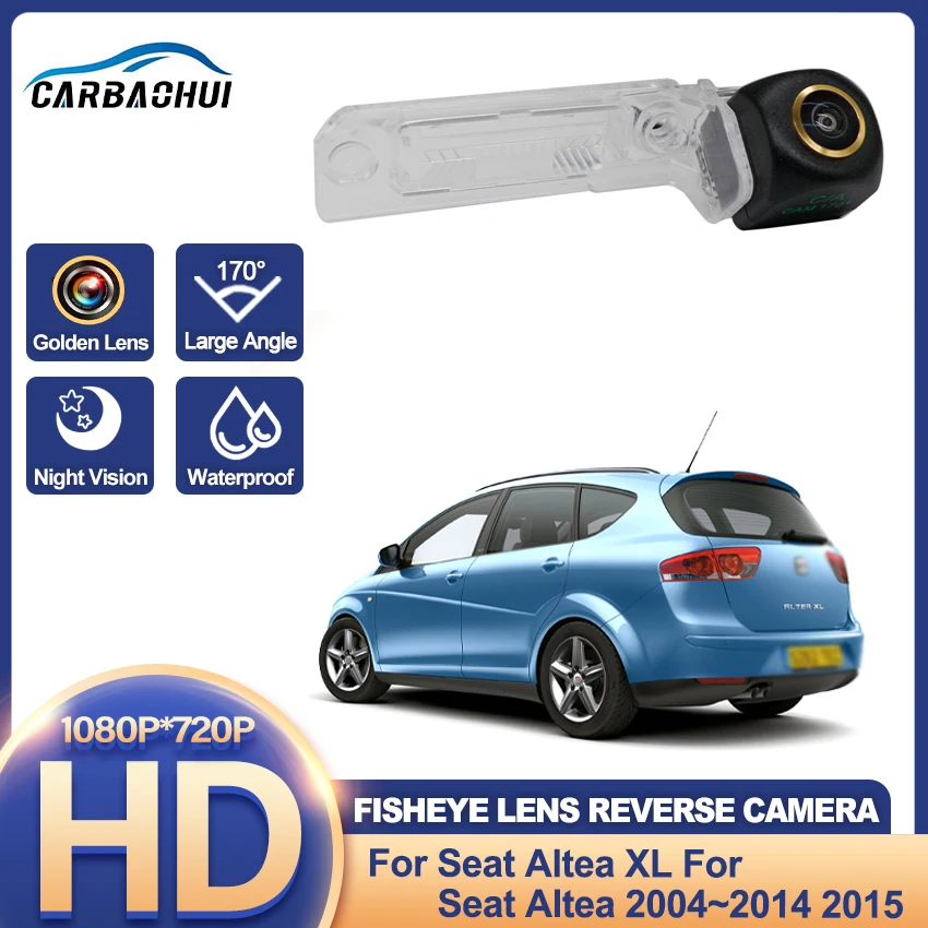 Rear View Backup Camera For Seat Altea XL For Seat Altea 2004~2015CCD Night Vision Reverse Parking Camera Golden Fisheye Lens