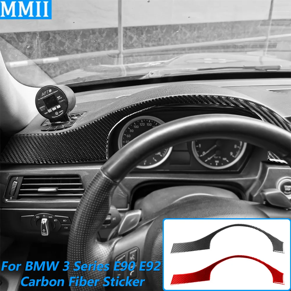 

Для BMW 3 серии E90 E92 M3 2005-2012: накладка на панель приборов, рамка спидометра, карбоновая наклейка для декора автомобиля