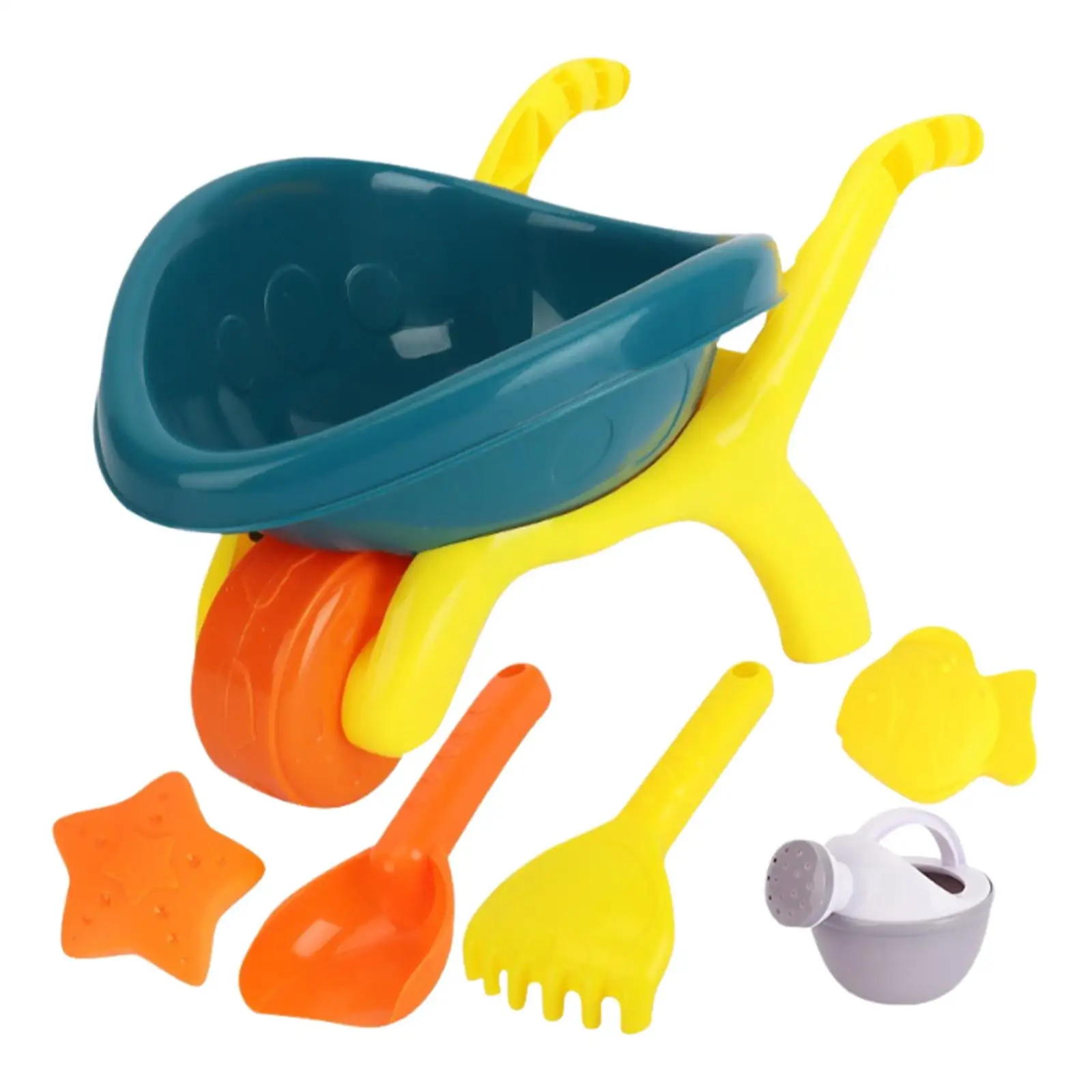 

Kids Beach Toys Travel Outdoor Lightweight Park Cart Shovel Rake Sand Toys Sand Digging Tools for Children Age 3-10 Boys Girls