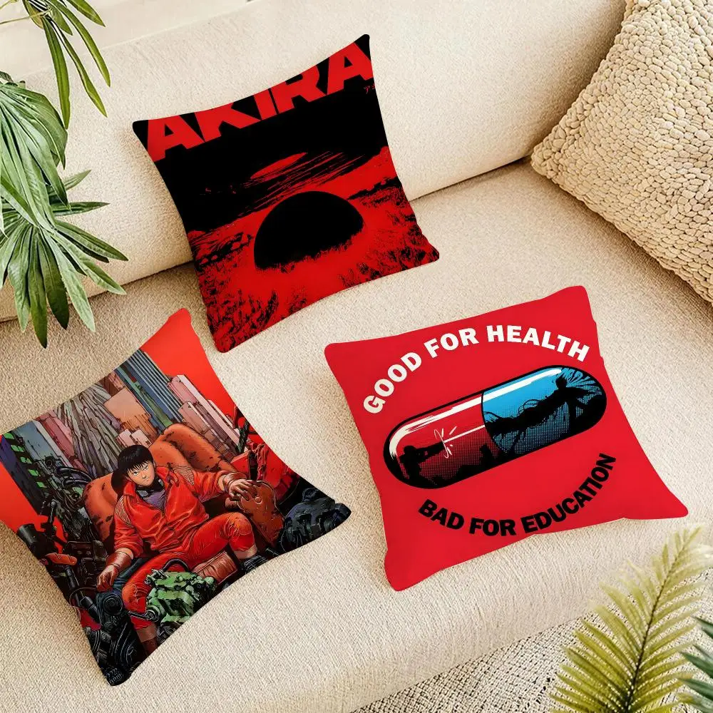 Japanese Anime A-Akira Cushion Cover Organic Linen Square Pillow Case Durable Non-Allergenic And Kind To Skin