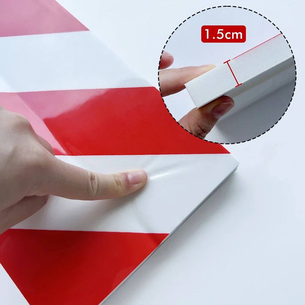 2/4pcs Parking lot corner protectors car collision reflective stripsdoor warning stickers lot barriers sponge corner protectors
