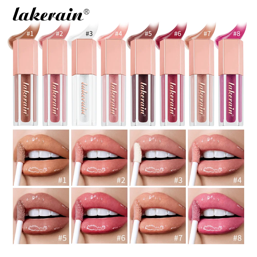 Brillo de labios Universal, luminizador de labios hidratante, ligero y brillante brillo de labios, brillo de lápiz labial líquido duradero, regula la piel del labio, 8 colores