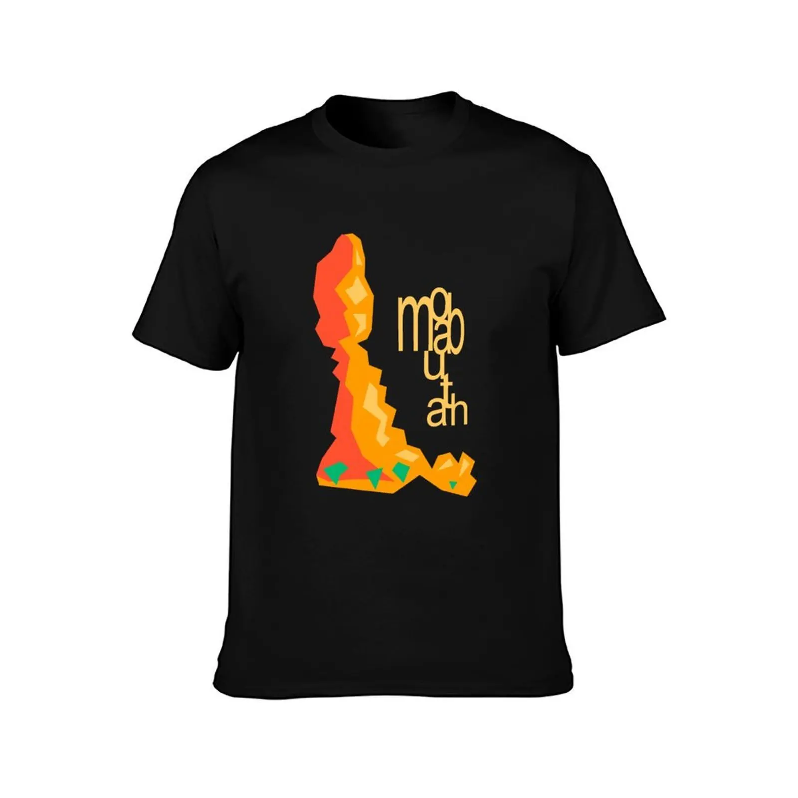 Balanced Rock Illustration Moab Utah T-Shirt, Summer Casual Cotton Tee, Oversized Streetwear Tops, Vintage Graphic Print