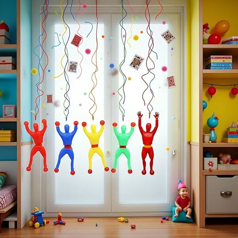 10/20/30 قطعة متسلق الجدار الأطفال حفلة مضحك اللعب الجدة لزجة جدار عيد الميلاد مفاجأة الهدايا الكبار لزجة مضحك الهدايا