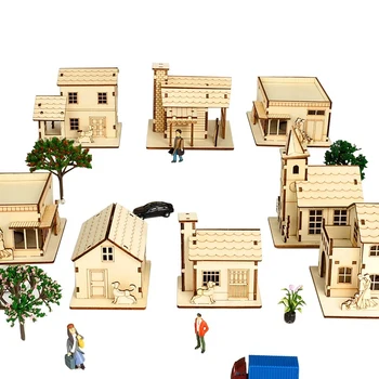 3D Wooden Puzzle Model Christmas LED Light Wood House Luminous Cabin for Home Decor Log…
