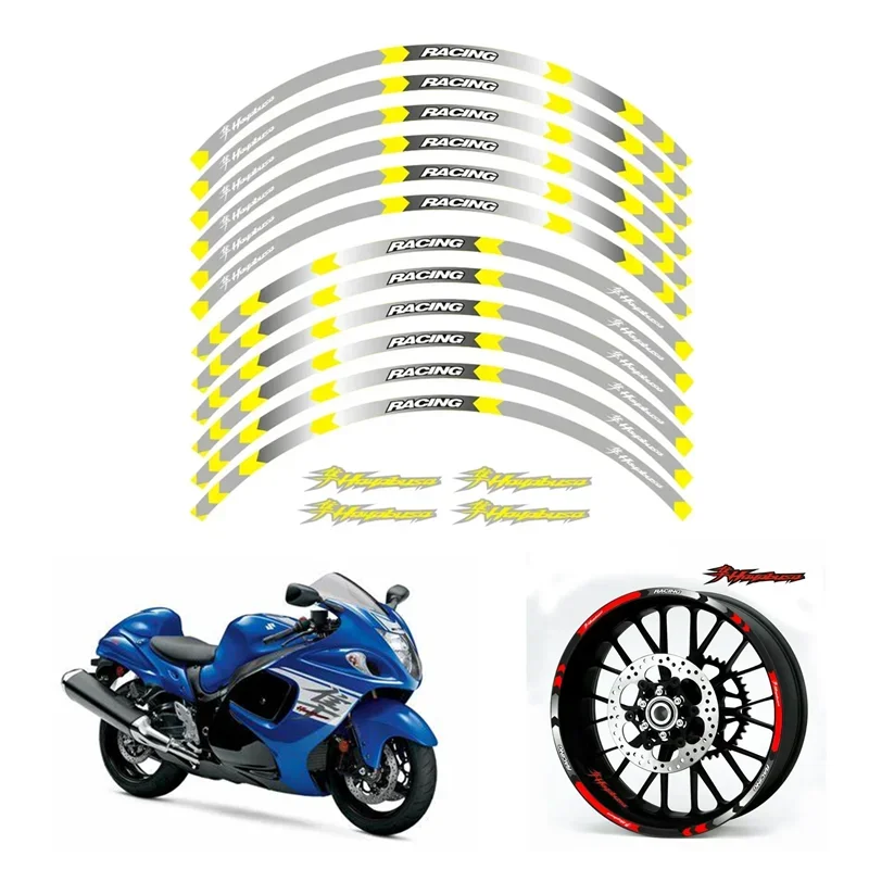 For Suzuki Hayabusa GSXR 1300 Motorcycle Parts Contour Wheel Decoration Decal Sticker - C